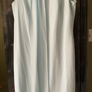 S.L. Fashions Strapless Light Blue Dress